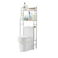 thumbnail image 1 of Over The Toilet Storage Shelf,2 Tier Over The Toilet Organizer Rack with Removable Towel Hooks,Freestanding Bathroom Organizer, Balcony Plant Stand Tissue Holder for Bathroom Laundry, 1 of 8