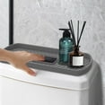 thumbnail image 1 of Toilet Storage Tray, Bathroom Faucet Shelf, Modern Sleek Design, Keeps Counter Clear, Bathroom Organization, Space-saving Shelf, Under Sink Storage, Durable Plastic Construction, Kitchen, 1 of 9