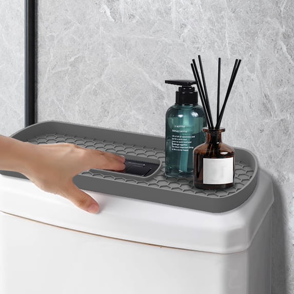Toilet Storage Tray, Multifunctional Bathroom Shelf, Drainage Tray Shelf, Waterproof + Easy Clean, Stylish Design, for Bathing Accessories, Space-saving, Organizer, Accessory Holder Aestivo