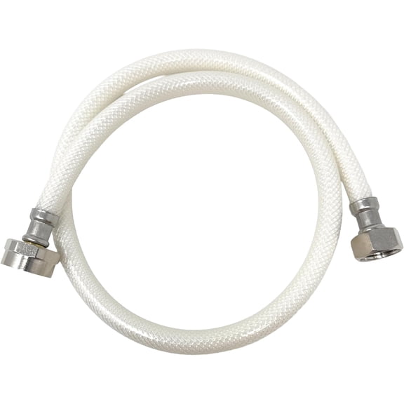 Toilet Supply Line PVC Braided Hose with Metal Nuts -32" long - Nominal Size 1/2" Female (Actual Diameter Measures 3/4") x 7/8" Female (Actual Diameter Measures 1")