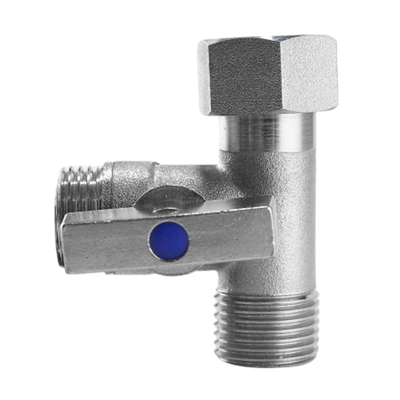 Toilet T Adapter Valves Toilet Tanks Connector Angles Stop Valves 1/2inch Thread for Bathroom Fixtures & Kitchen Use