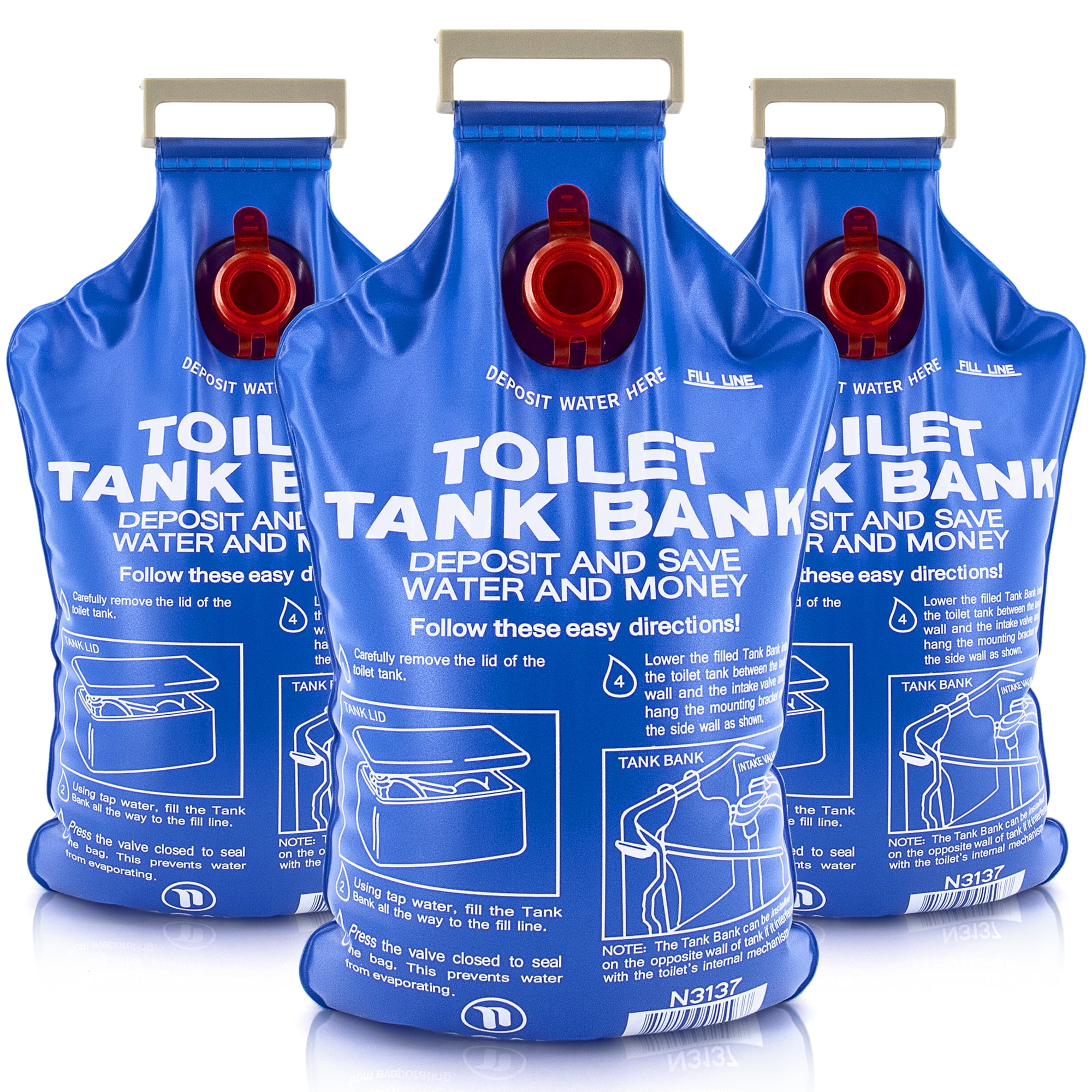 Toilet Tank Bank 3Pack