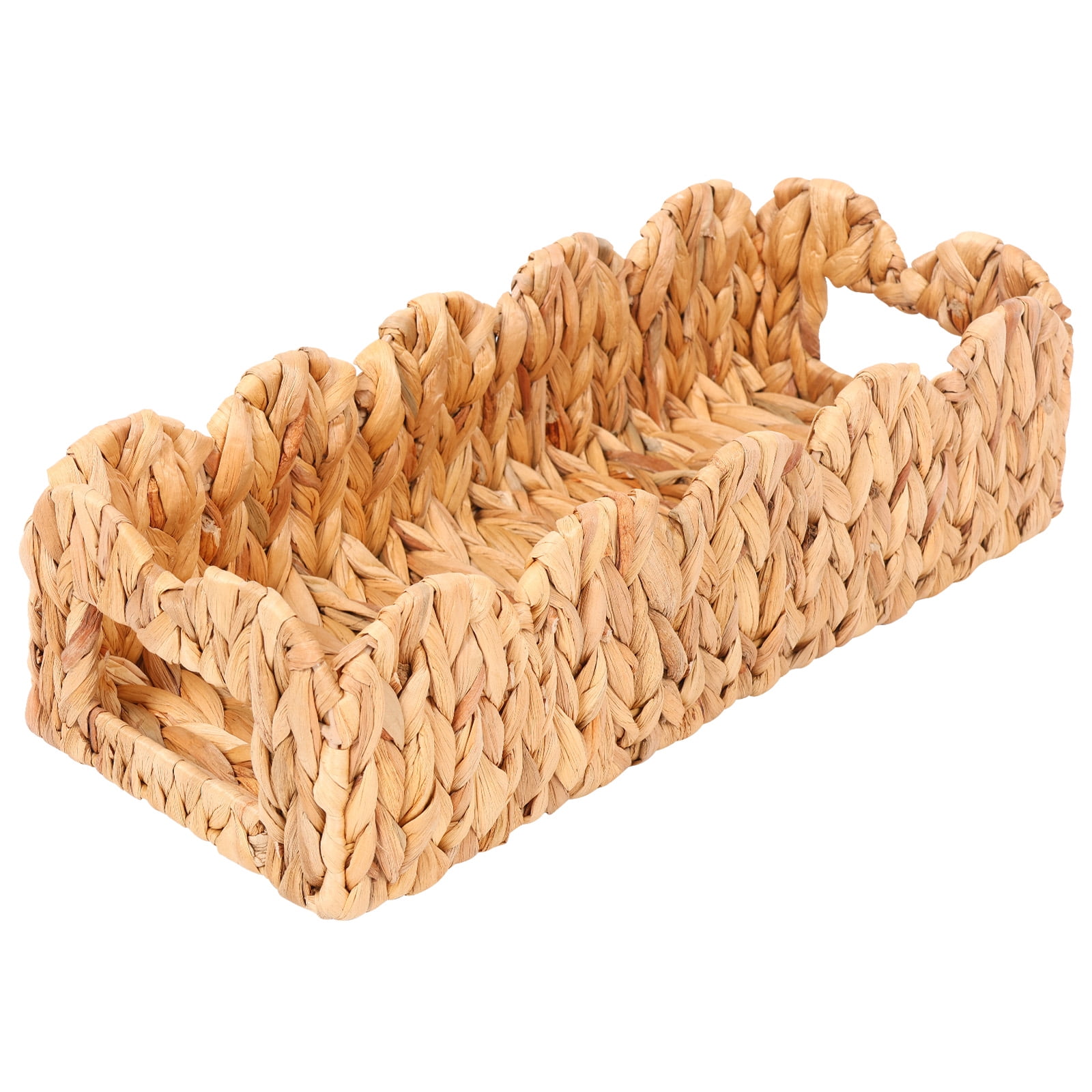 Toilet Tank Basket for Bathroom,Scalloped Edge Wicker Basket for Toilet Paper Storage,Small Baskets for Countertop,Shelves,Living Room,Bedroom,Both Organizer&Decor