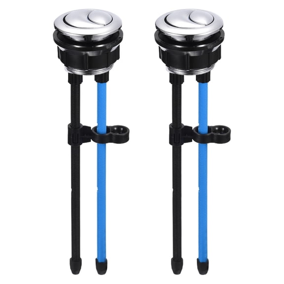 Toilet Tank Button, 2 Pack 38mm(1.5") Thread Dual Push Flushing Toilet Button