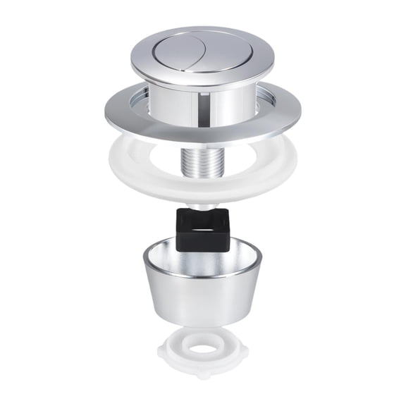 Toilet Tank Button Double Push Flushing Valves ABS Plating Water Saving Repair for Home Bathroom