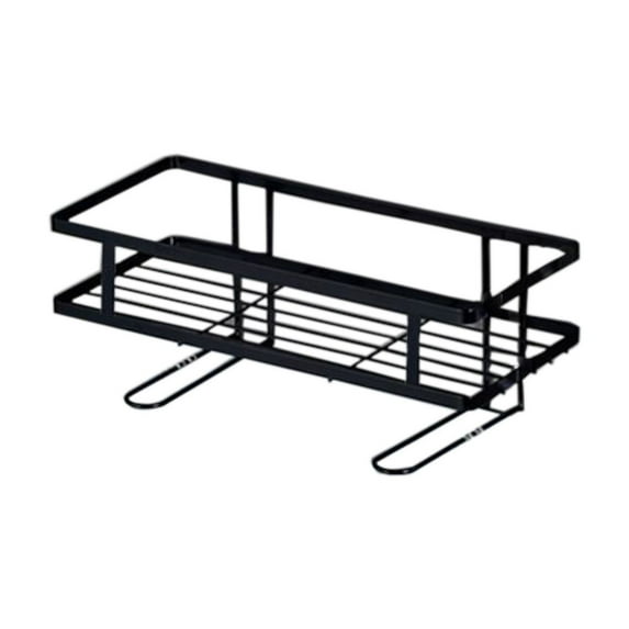 Toilet Tank Rack, Bathroom Storage Shelf, Punch-Free Wall Mounted Shower Organizer, Iron Material, White Gray, Space-Saving Multifunctional Bathroom Shelf with Easy Installation