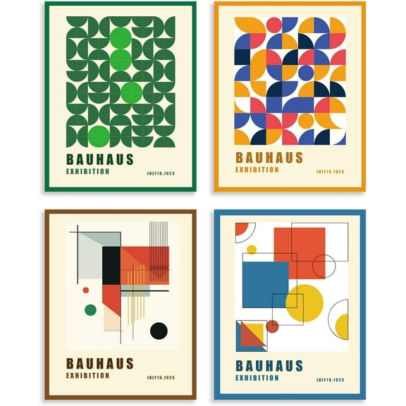 Toilet Theme Chemical Fiber Oil Canvas Hanging Painting Decoration Accessories Rectangle Black Polygon 20x25cm 4pcs/set