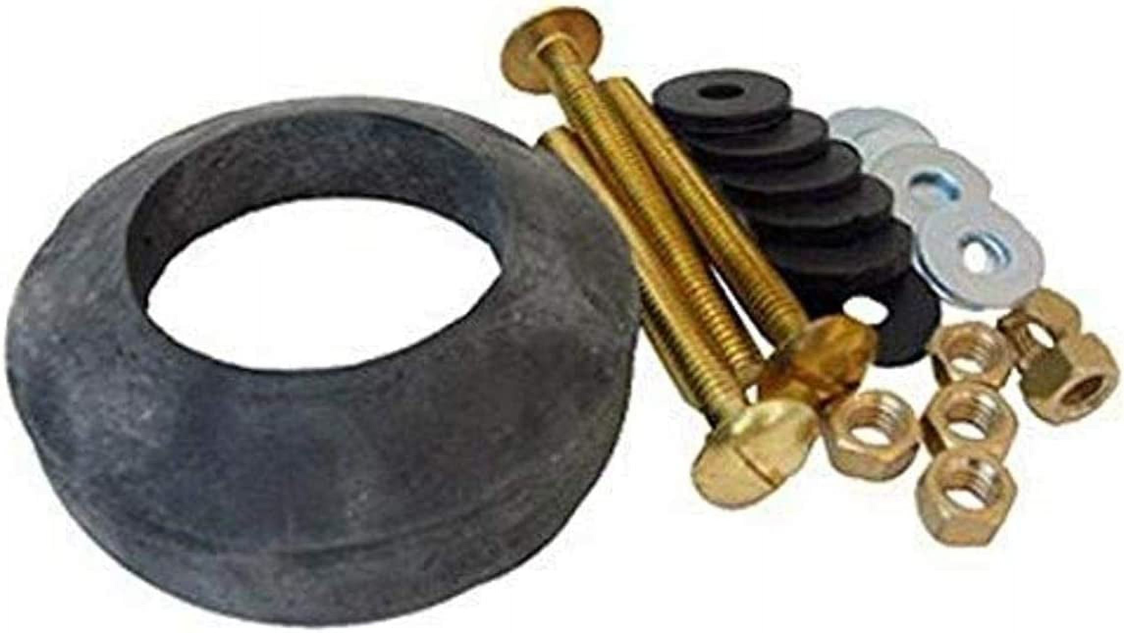 Toilet To Bowl Bolt Kit Brass Bolts with Washers, Hex/Wing Nuts, Gasket