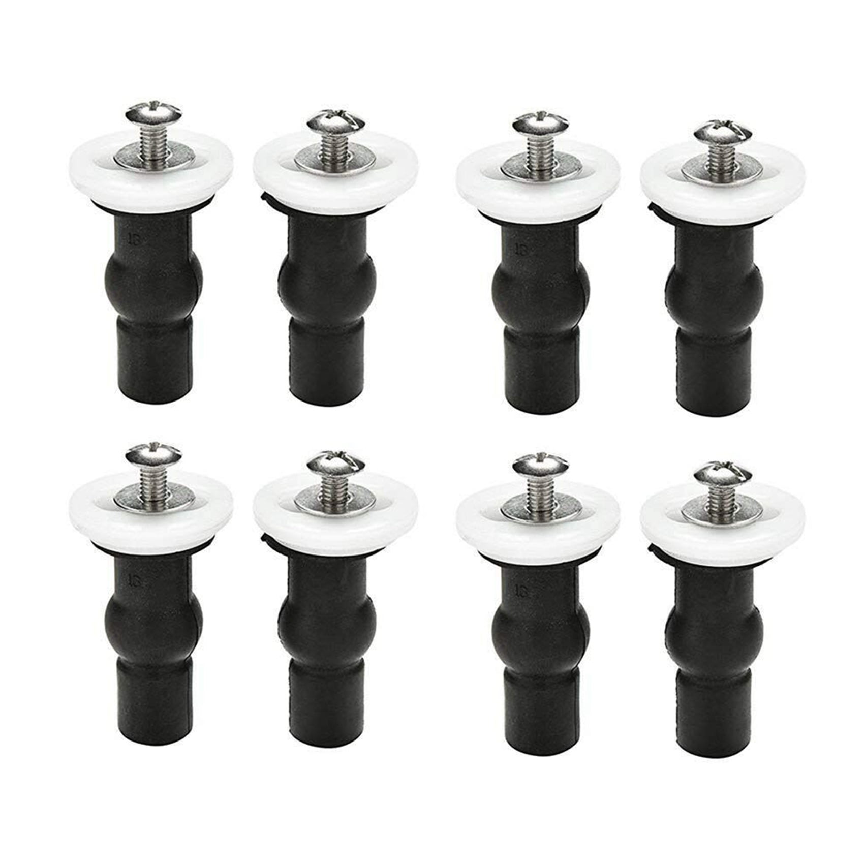 Toilet Top Fix Screws Fixings 4 Pairs Universal Expanding Rubber Screw