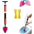 thumbnail image 1 of Toilet Unblocker, 2026 New Powerful Air Drain Unclogger, Toilet Pipe Plunger Drain Clog Remover Sink Plunger Kit Plumbing Tool for Sink Bathroom Kitchen Bathtub Clogged Pipe (1PC), 1 of 8