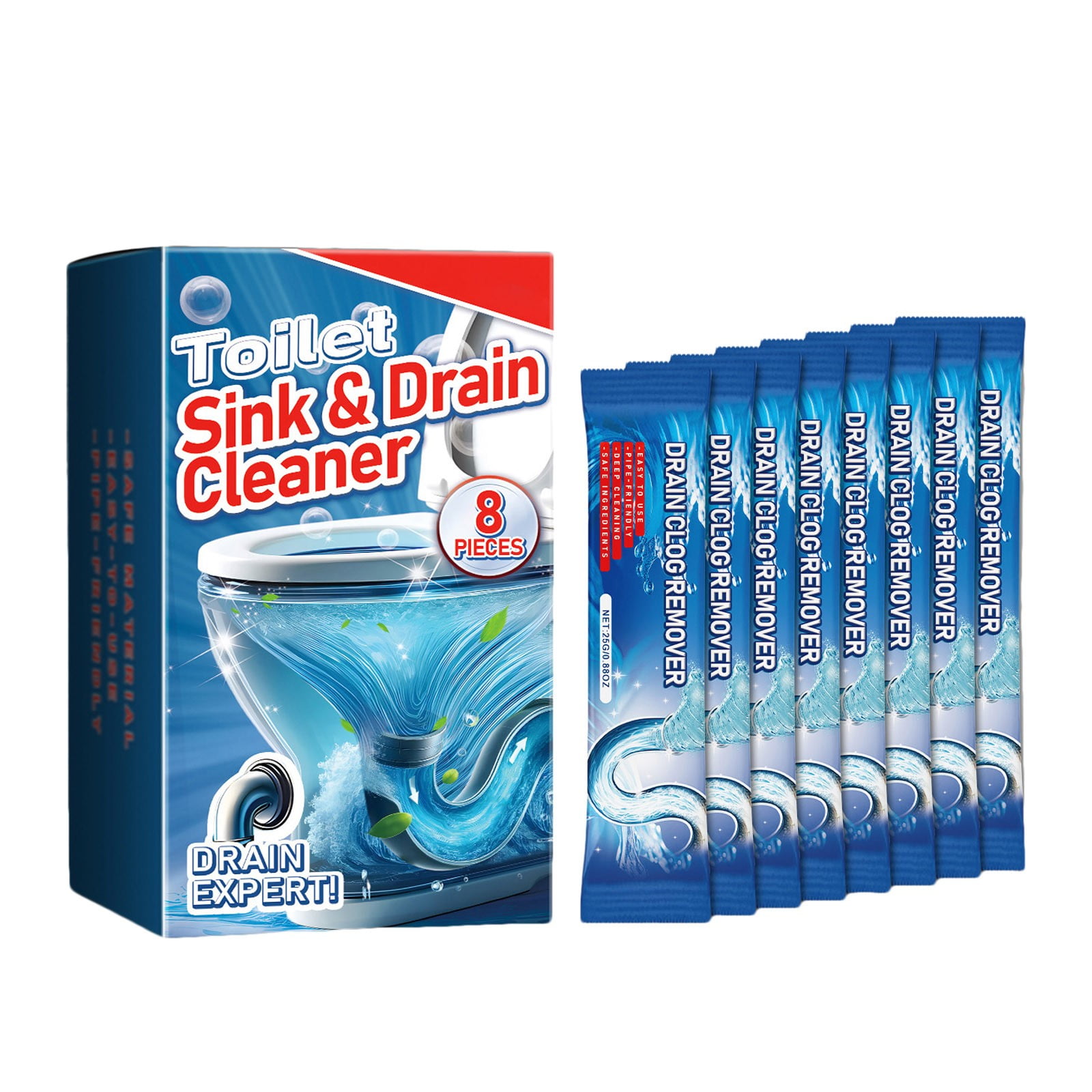 Toilet Unclogging and Cleaning Powder Toilet Drain Age Pipe Line An Ti Clogging and Odor Removal ...