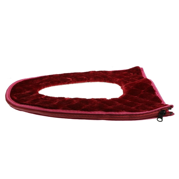 Toilet Warmer Pad Toilet Covers Toilet Bowl Cover Toilet Seat Cover Flannel Red 43.00X37.00X1.00CM