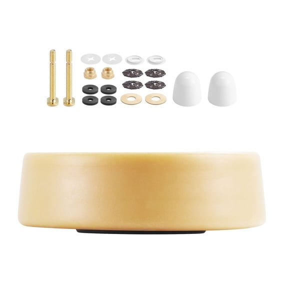 Toilet Wax Ring Kit, 1.6 Inch Thick, with Brass Bolts & Washers - 3/4 Inch Drain, Leak Proof Seal for Toilet Installation & Replacement