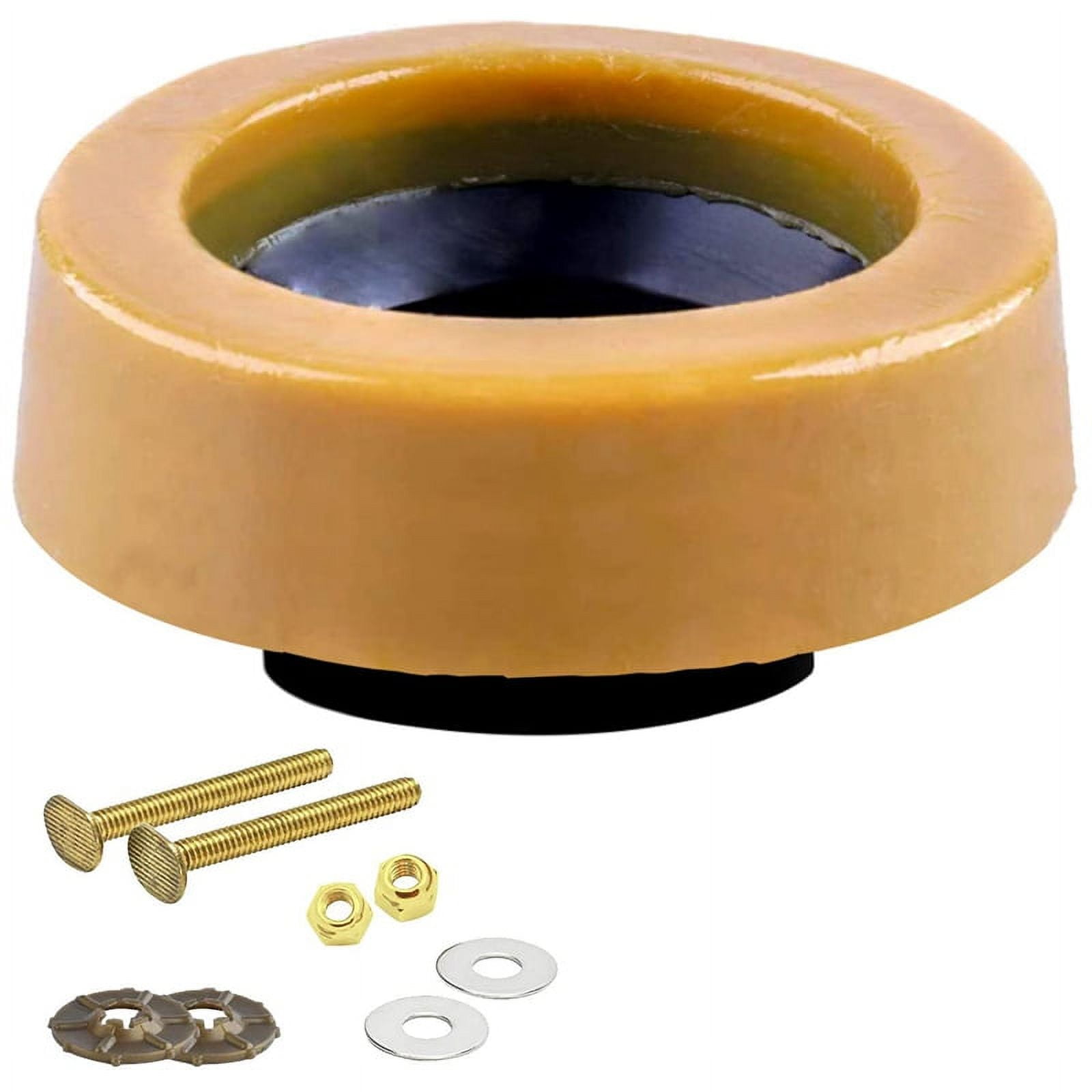Toilet Wax Ring Kit for Floor Outlet Toilets New Install or Re-seat with  Flange and Bolts 