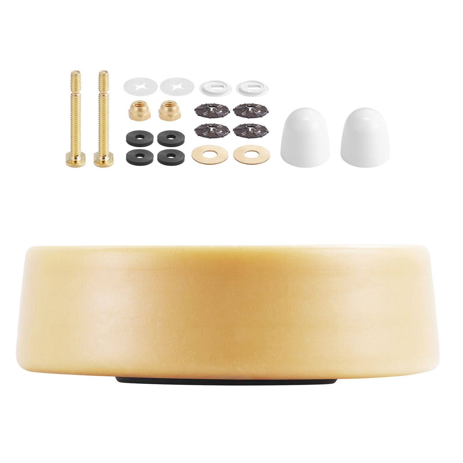 Toilet Wax Ring Kit with Rust-Resistant Fittings, Leak-Proof Odor Seal, Universal Toilet Bowl Gasket for Bathroom Installation Repair