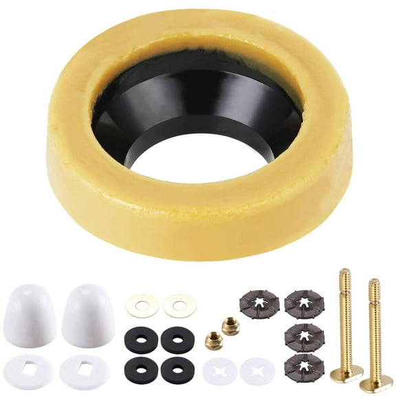 Toilet Wax Ring Replacement, Wax Ring for Toilet Base w/ Brass Bolt for 3''/4''