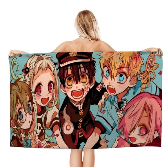 Toilet-bound Hanako-kun Beach Towel, 30.7x51 inches Oversized Microfiber, Soft, Quick Dry, Sand Free, Ideal for Bath, Pool, Travel, Gifts for Men, Boys, Teens