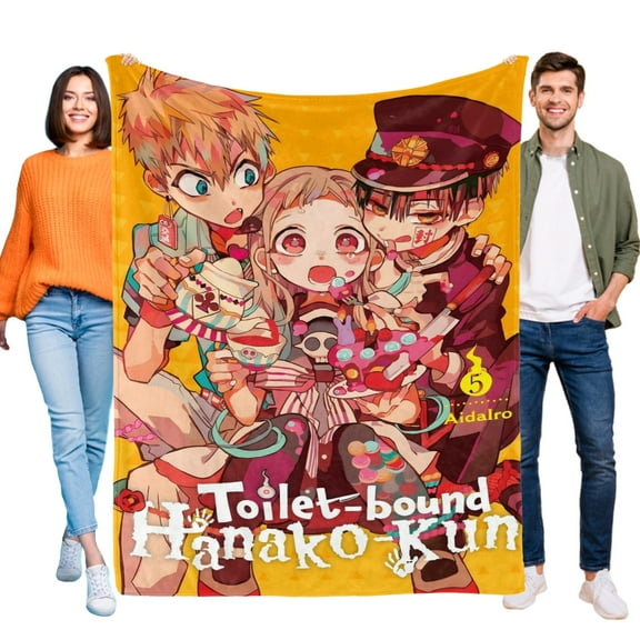 Toilet-bound Hanako-kun Flannel Blanket Fun and Cozy Throw Blanket 60"x80" Perfect for Bedroom Playroom or Travel Ideal Gift for Boys and Girls