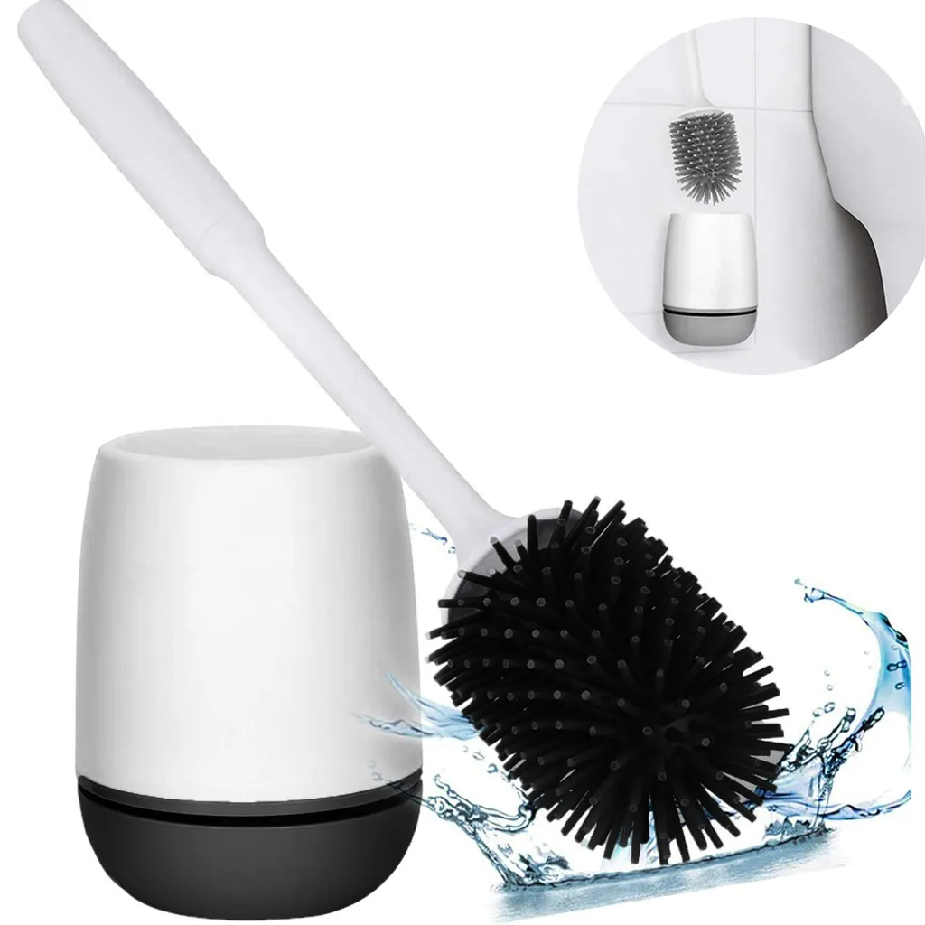 Toilet brush and holder, toilet brush set, toilet brush with long handle and quick-drying holder ...