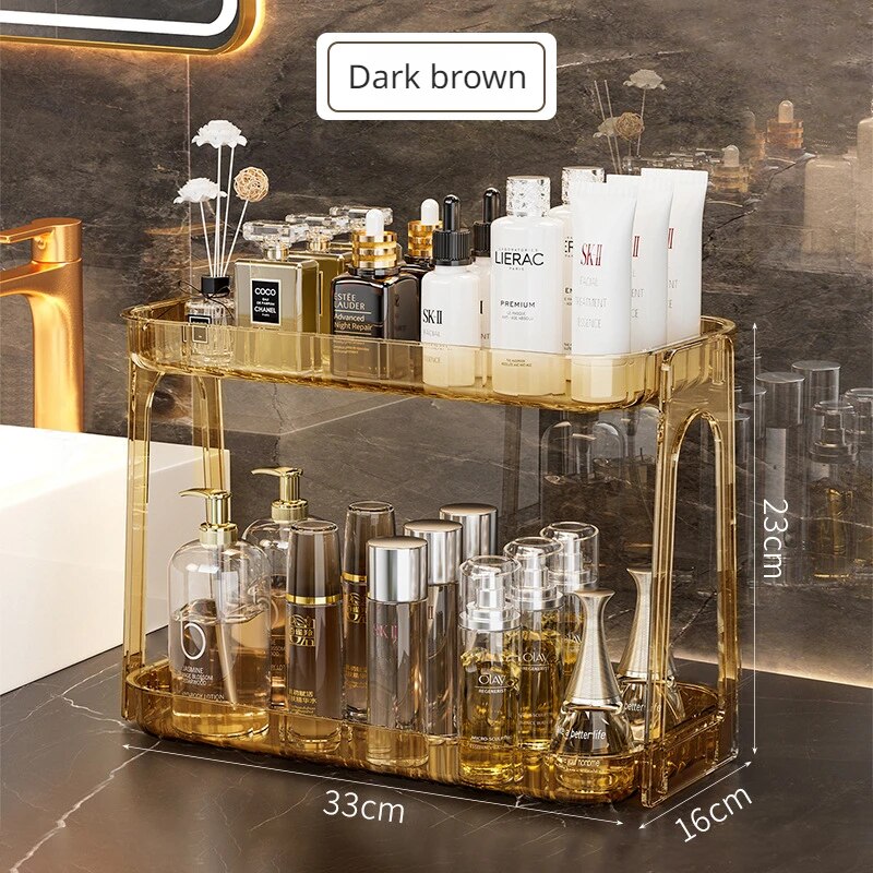 Toilet double layer storage rack, washstand, cosmetics storage box