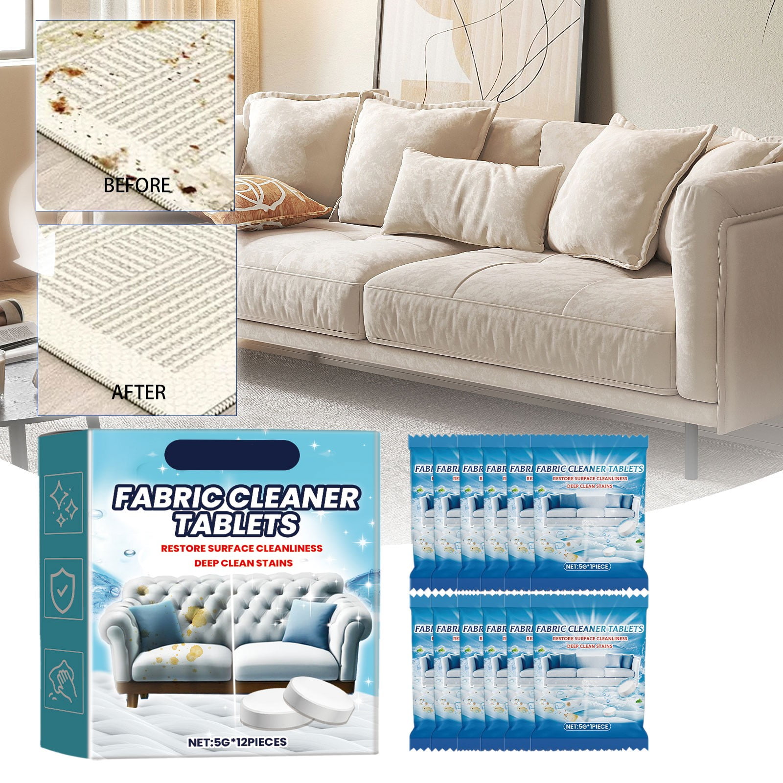 Toilet for Efficient Convenient Cleaning Effervescent Tablets For