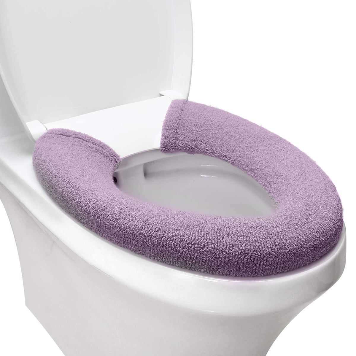 Toilet seat cover, fixed stretchable washable fiber cloth toilet seat
