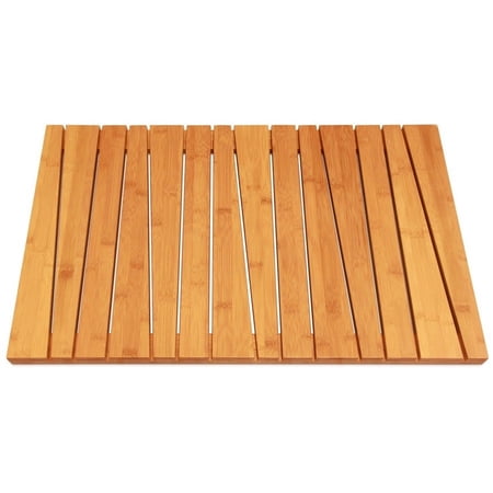 ToiletTree Products Bamboo Bath Mat Non-Slip Wood Floor Mat for Shower, Pool, Kitchen and More