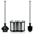 thumbnail image 1 of ToiletTree Products Toilet Brush and Plunger Combo Set Stainless Steel, Black, 1 of 8
