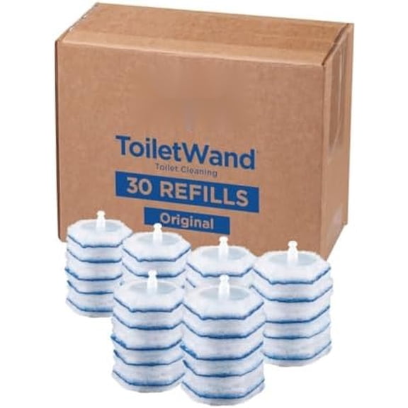 ToiletWand Disinfecting Refills, Disposable Wand Heads, 30 Count (Package May Vary)