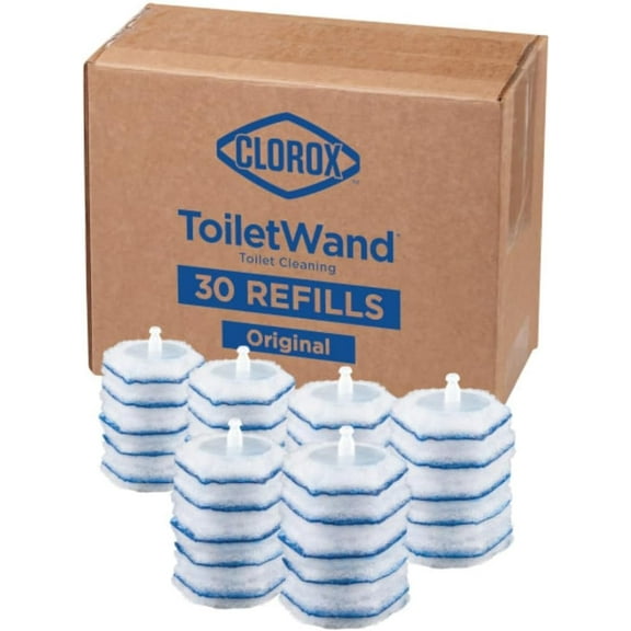 ToiletWand Disinfecting Refills, Disposable Wand Heads, 30 Count (Package May Vary)