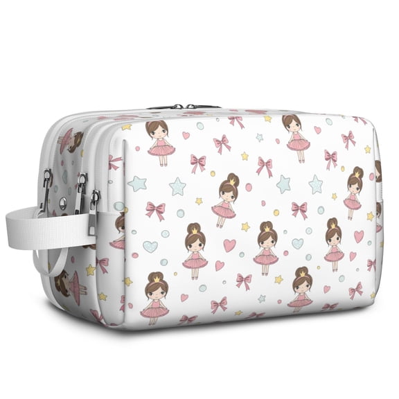 Toiletries Bag,Ballet Princess Pattern Mens Womens Toiletry Bag Bathroom Bag,Waterproof Toiletry Travel Bag Dopp Kit Shaving Bag 11x6.3x5.1 Inch