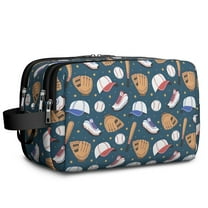 Toiletries Bag,Baseball Gear Pattern Mens Womens Toiletry Bag Bathroom Bag,Waterproof Toiletry Travel Bag Dopp Kit Shaving Bag 11x6.3x5.1 Inch