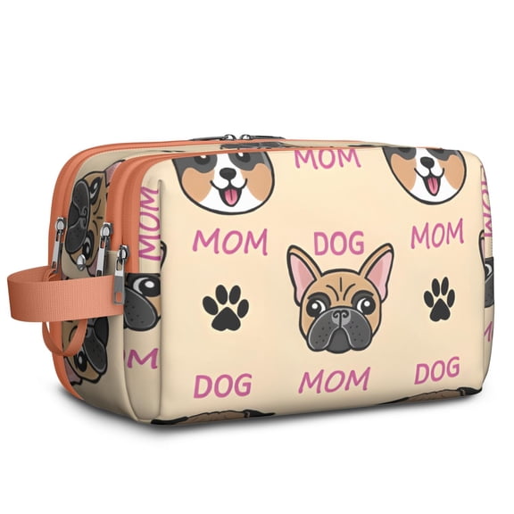 Toiletries Bag,Dog Mom Mens Womens Toiletry Bag Bathroom Bag,Waterproof Toiletry Travel Bag Dopp Kit Shaving Bag 11x6.3x5.1 Inch