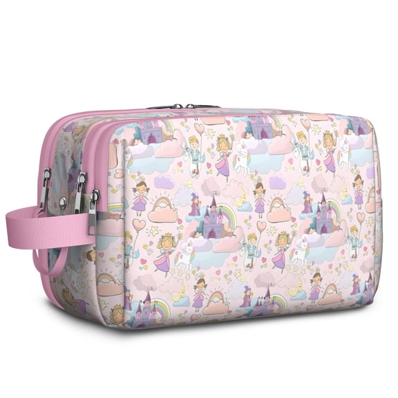 Toiletries Bag,Fantasy Princess Castle Pattern Mens Womens Toiletry Bag Bathroom Bag,Waterproof Toiletry Travel Bag Dopp Kit Shaving Bag 11x6.3x5.1 Inch