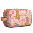 thumbnail image 1 of Toiletries Bag,Golden Retriever with Flowers Mens Womens Toiletry Bag Bathroom Bag,Waterproof Toiletry Travel Bag Dopp Kit Shaving Bag 11x6.3x5.1 Inch, 1 of 5