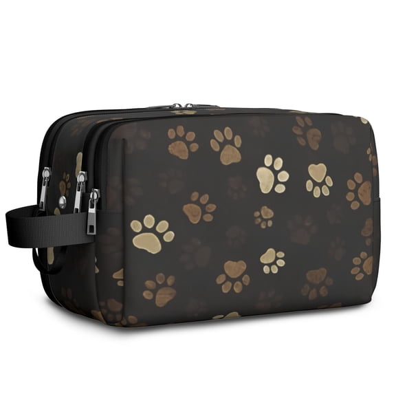 Toiletries Bag,Paw Print Mens Womens Toiletry Bag Bathroom Bag,Waterproof Toiletry Travel Bag Dopp Kit Shaving Bag 11x6.3x5.1 Inch