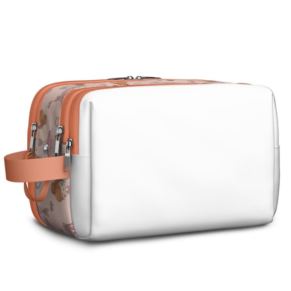 Toiletries Bag,Pink Ballerina Pattern Mens Womens Toiletry Bag Bathroom Bag,Waterproof Toiletry Travel Bag Dopp Kit Shaving Bag 11x6.3x5.1 Inch