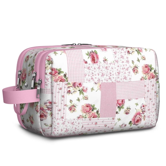 Toiletries Bag,Pioneer Flower Floral Print Pattern Mens Womens Toiletry Bag Bathroom Bag,Waterproof Toiletry Travel Bag Dopp Kit Shaving Bag 11x6.3x5.1 Inch