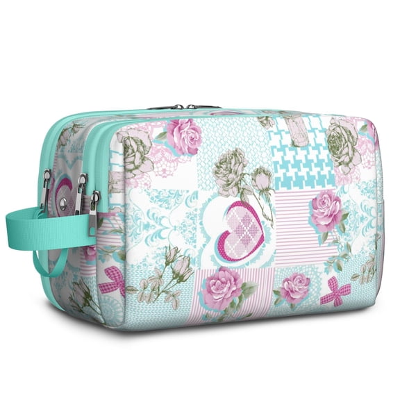 Toiletries Bag,Pioneer Flower Floral Print Pattern Mens Womens Toiletry Bag Bathroom Bag,Waterproof Toiletry Travel Bag Dopp Kit Shaving Bag 11x6.3x5.1 Inch
