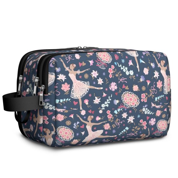 Toiletries Bag,Rainbow Princess Pattern Mens Womens Toiletry Bag Bathroom Bag,Waterproof Toiletry Travel Bag Dopp Kit Shaving Bag 11x6.3x5.1 Inch