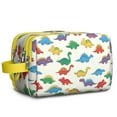 thumbnail image 1 of Toiletries Bag,White Cartoon Colorful Dinosaurs Pattern Mens Womens Toiletry Bag Bathroom Bag,Waterproof Toiletry Travel Bag Dopp Kit Shaving Bag 11x6.3x5.1 Inch, 1 of 5
