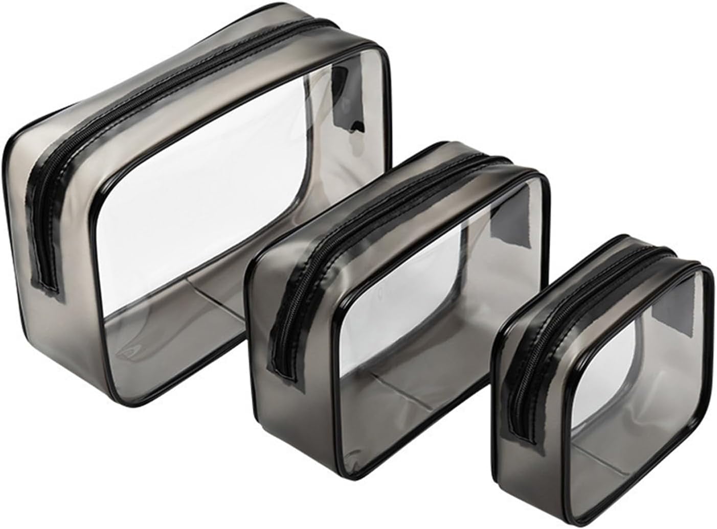 Toiletry Bag, 3 Pack Clear Toiletries Bags For Travel Quart Size Makeup