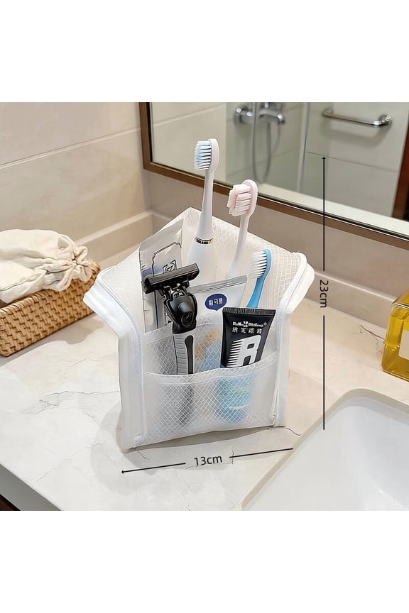 Toiletry Bag, Clear Hanging Travel Organizer, Lightweight EVA Foldable Design, Portable for Cosmetics Toothbrush Bathroom Essentials and Trip Use