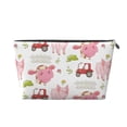 thumbnail image 1 of Toiletry Bag, Cow And Pig Leather Waterproof Travel Makeup Cosmetic Bag Organizer, Large Capacity Toiletry Bag for Travel Size Toiletries, Skin Care Bag for Women, 1 of 8