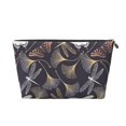 thumbnail image 1 of Toiletry Bag, Dragonfly Leaf Butterfly Leather Waterproof Travel Makeup Cosmetic Bag Organizer, Large Capacity Toiletry Bag for Travel Size Toiletries, Skin Care Bag for Women, 1 of 8