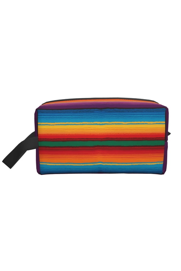 Toiletry Bag For Men Women Mexican Sarape Pattern Hanging Dopp Kit Water Resistant Shaving Bag For Traveling