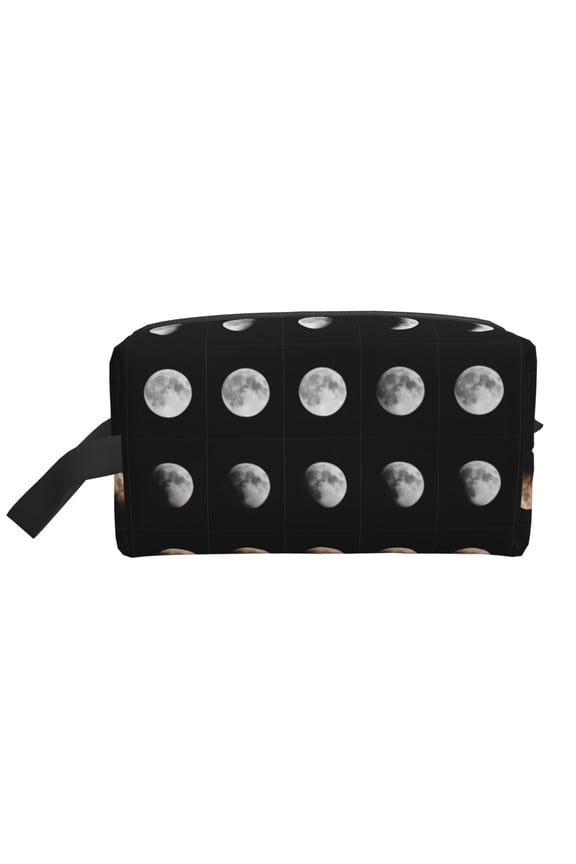 Toiletry Bag For Men Women Moon Phases Pattern Hanging Dopp Kit Water Resistant Shaving Bag For Traveling