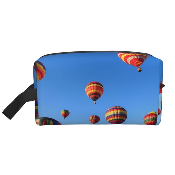 Toiletry Bag For Men Women Power Hot Air Balloon Hanging Dopp Kit Water Resistant Shaving Bag For Traveling
