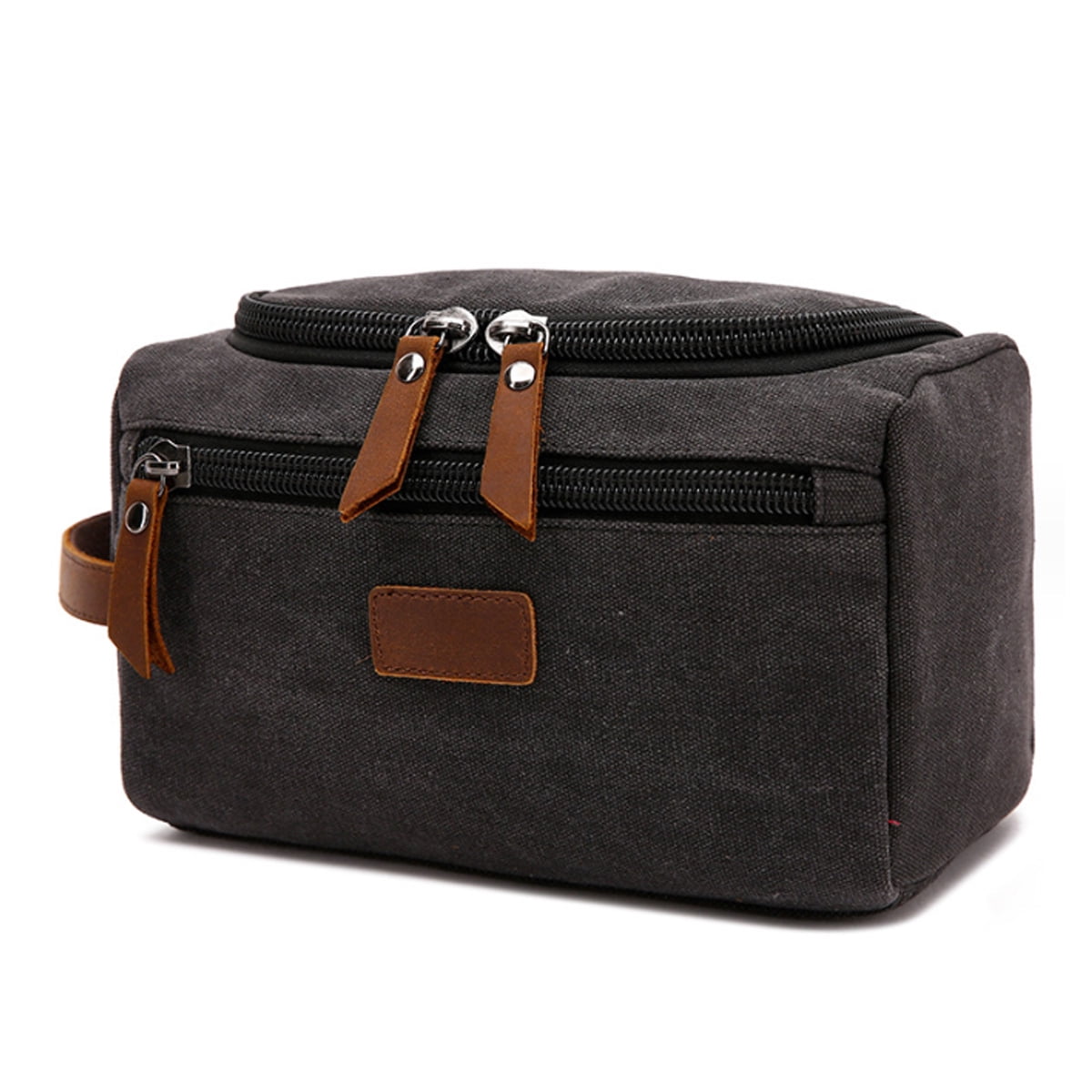 canvas travel toiletry bag shaving dopp case kit Toiletry Bag For Men Women Shaving Kit Bag Dopp Kit For Men Travel Shaving  Bag Flip Cover Mens Toiletry Bag Canvas For Travel - black