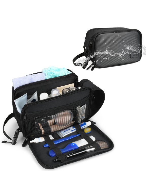 Hanging Travel Toiletry Bag for Men, Large Capacity Waterproof Dopp Kit with Dry Wet Separation, Portable Shaving Organizer for Business Trip Gym Camping Gift